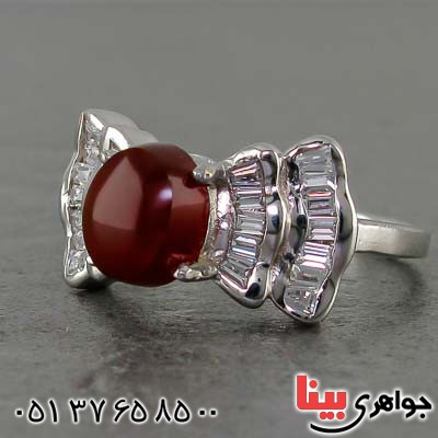 انگشتر عقیق یمنی زنانه بسیار زیبا _کد:20554