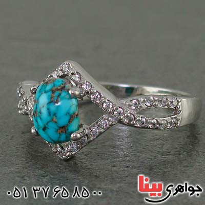 انگشتر فیروزه نیشابوری خوش نقش _کد:20558