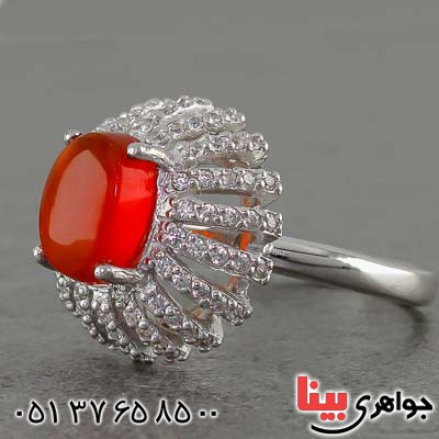 انگشتر عقیق یمنی بسیار زیبا و خوشرنگ _کد:20560