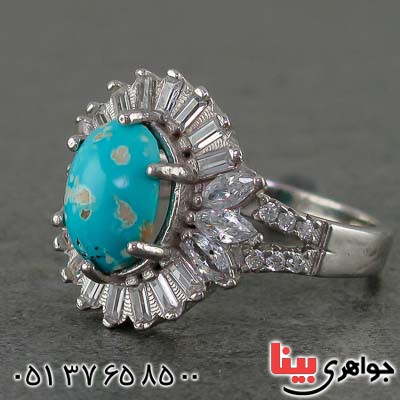 انگشتر فیروزه نیشابوری زنانه بسیار زیبا _کد:20568