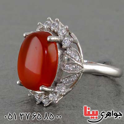 انگشتر عقیق یمنی زنانه بسیار خاص _کد:20573