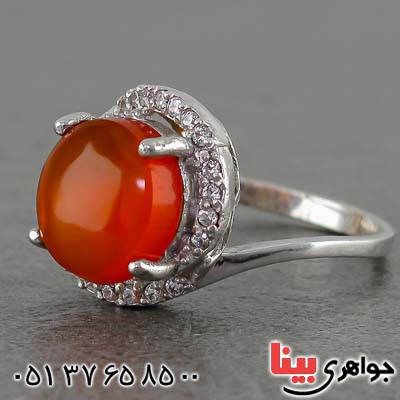 انگشتر عقیق یمنی زنانه بسیار زیبا _کد:20574