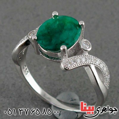 انگشتر زمرد زنانه بسیار زیبا _کد:20625