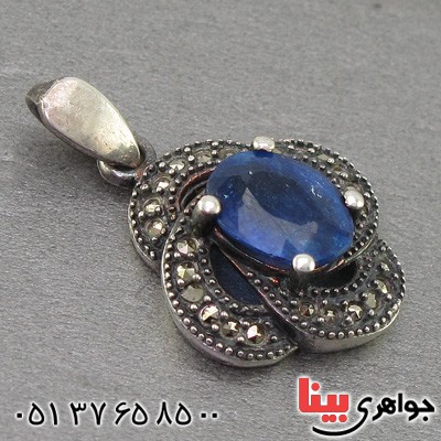 گردنبند یاقوت کبود ناب بسیار زیبا و خاص _کد:20627