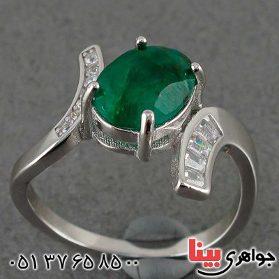 انگشتر زمرد خوشرنگ بسیار زیبا _کد:20629