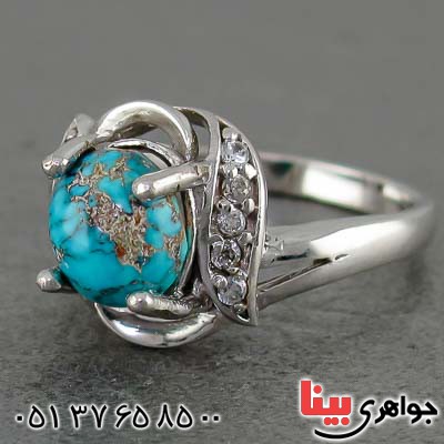 انگشتر فیروزه نیشابوری زنانه بسیار خاص _کد:20633