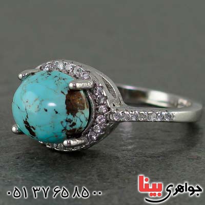 انگشتر فیروزه نیشابوری خوش نقش و زیبا