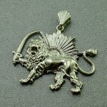 گردنبند نقره شیر و خورشید بسیار شیک