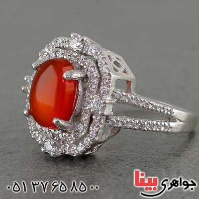 انگشتر عقیق یمنی زنانه بسیار زییا و خاص _کد:20656