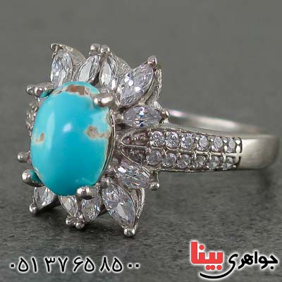 انگشتر فیروزه نیشابوری بسیار زیبا _کد:20660