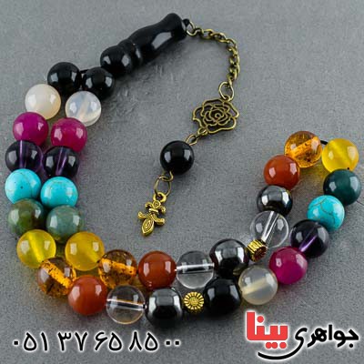 تسبیح چند جواهر 33 دانه ای بسیار زیبا _کد:20675
