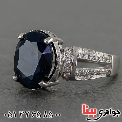 انگشتر یاقوت کبود  خوشرنگ و درشت بسیار عالی _کد:20678