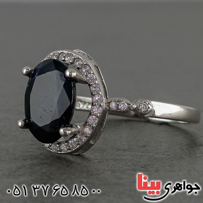 انگشتر یاقوت کبود زنانه بسیار زیبا و خوشرنگ _کد:20696