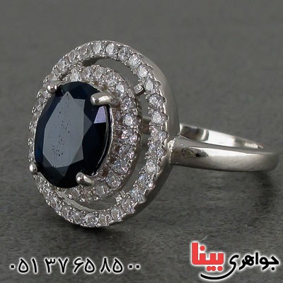 انگشتر یاقوت کبود زنانه بسیار خاص و زیبا _کد:20698