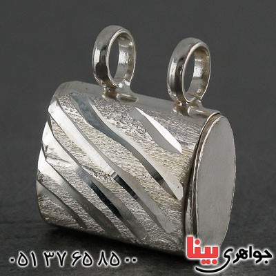 گردنبند نقره لوله حرز جاسازی ادعیه _کد:20707