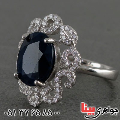 انگشتر یاقوت کبود زنانه بسیار زیبا و خاص _کد:20712