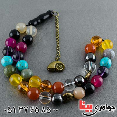 تسبیح چند جواهر 33 دانه ای مناسب سنگ درمانی _کد:20725