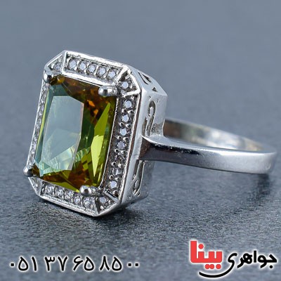 انگشتر الکساندریت زنانه رودیوم بسیار زیبا _کد:20732