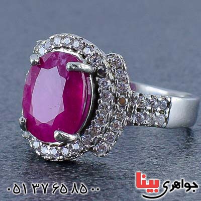 انگشتر یاقوت سرخ بسیار عالی شفاف خوشرنگ _کد:20744
