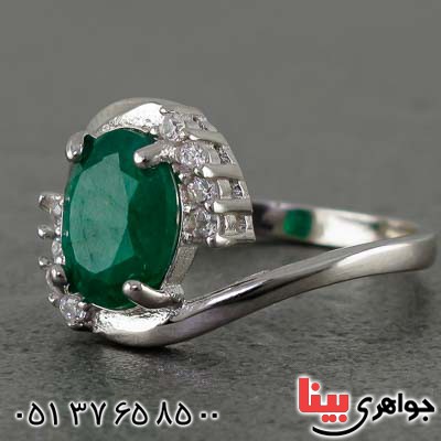 انگشتر زمرد زنانه بسیار خوشرنگ _کد:20767