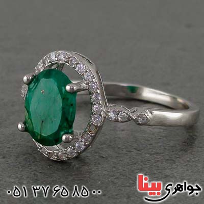 انگشتر زمرد زنانه بسیار زیبا و خاص _کد:20773