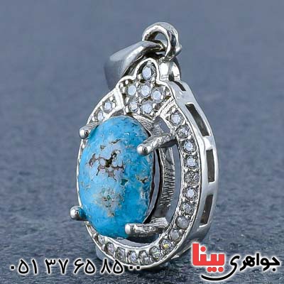 گردنبند فیروزه نیشابوری زنانه بسیار زیبا _کد:20775