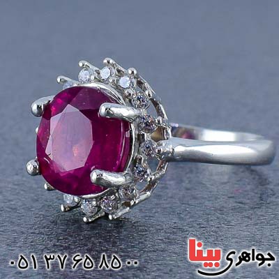 انگشتر یاقوت سرخ شفاف و کریستالی بسیار عالی _کد:20790