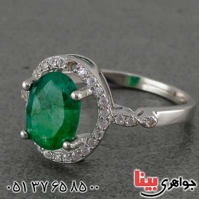 انگشتر زمرد زنانه بسیار خاص و خوشرنگ _کد:20797