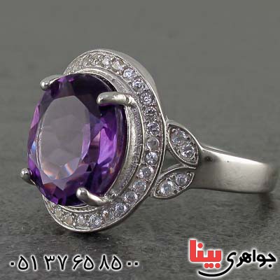 انگشتر آمتیست زنانه بسیار زیبا و خاص _کد:20798