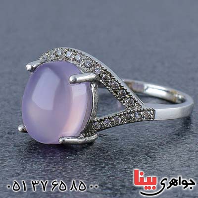 انگشتر عقیق یمنی کبود زنانه بسیار زیبا _کد:20800