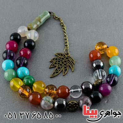 تسبیح چند جواهر بسیار زیبا مناسب سنگ درمانی _کد:20823