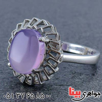انگشتر عقیق یمنی کبود زنانه بسیار خوشرنگ _کد:20833