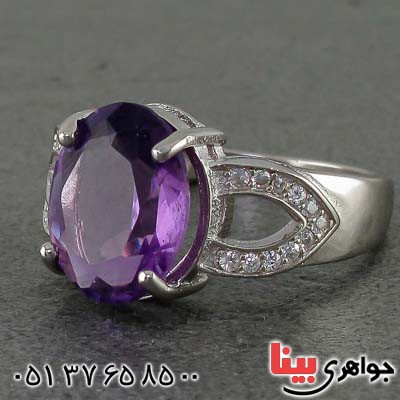 انگشتر آمتیست زنانه بسیار زیبا و خاص _کد:20836