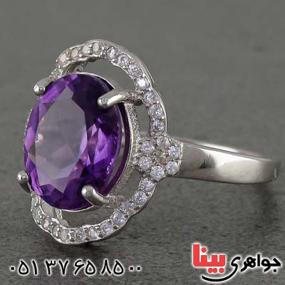 انگشتر آمتیست زنانه بسیار خوشرنگ و خاص _کد:20837