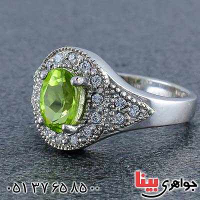 انگشتر زبرجد زنانه بسیار عالی و خوشرنگ