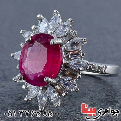 انگشتر یاقوت سرخ زنانه بسیار عالی و خاص _کد:20857