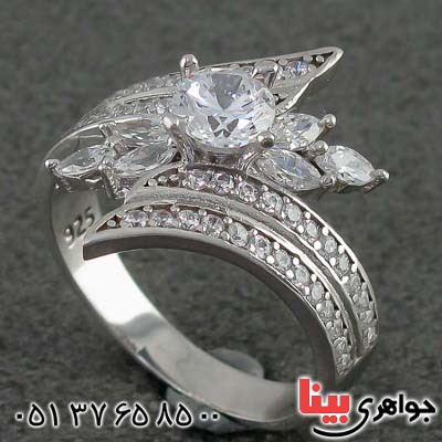 انگشتر نقره رودیوم زنانه بسیار شیک و زیبا _کد:20938