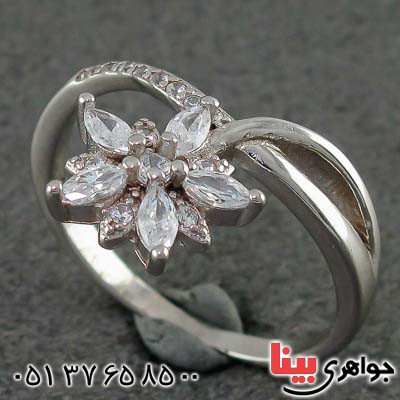 انگشتر نقره رودیوم زنانه بسیار شیک و خاص _کد:20941