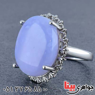 انگشتر عقیق یمنی کبود درشت خوشرنگ و زیبا _کد:20974