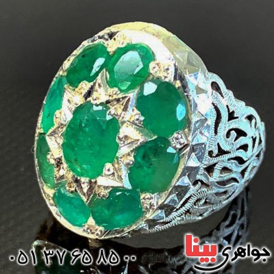 انگشتر زمرد درشت مردانه بسیار فاخر _کد:20975