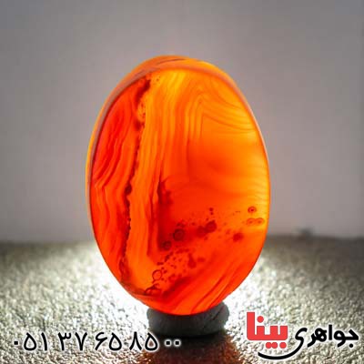 نگین انگشتر عقیق یمنی دوزخی بسیار زیبا _کد:20982