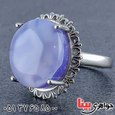انگشتر عقیق یمنی سلیمانی کبود درشت خوش نقش _کد:20994