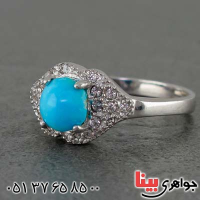 انگشتر فیروزه نیشابوری صاف و خوشرنگ بسیارعالی _کد:21004