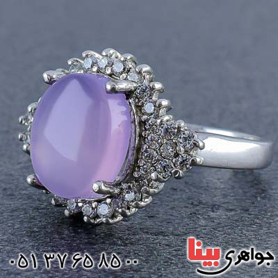 انگشتر عقیق یمنی رودیوم زنانه بسیار زیبا _کد:21030