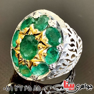 انگشتر زمرد درشت مردانه بسیار فاخر _کد:21033