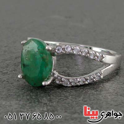 انگشتر زمرد زنانه بسیار خاص و خوشرنگ _کد:21061