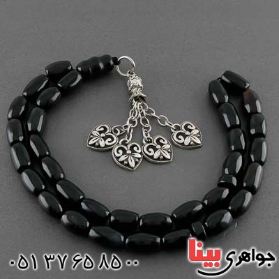 تسبیح عقیق یمنی جزع 33 دانه ای بسیار عالی فاخر _کد:21092