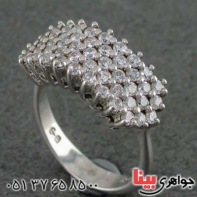 انگشتر نقره خاص رودیوم زنانه _کد:21094