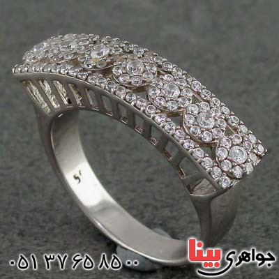 انگشتر نقره رودیوم زنانه بسیار زیبا _کد:21115
