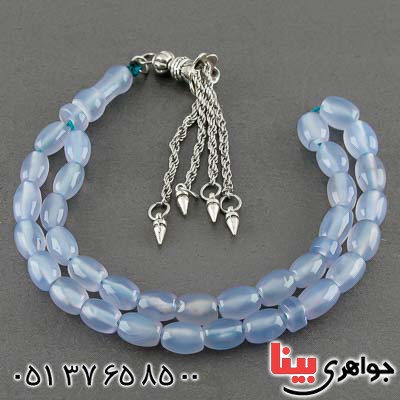 تسبیح عقیق یمنی کبود 33 دانه ای خوشرنگ و خاص _کد:21124